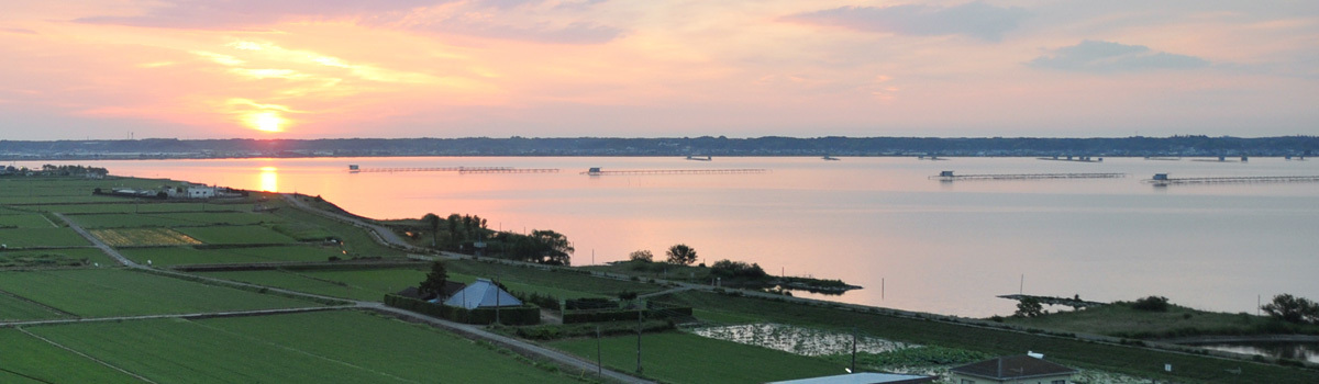 茨城県霞ヶ浦の夕日